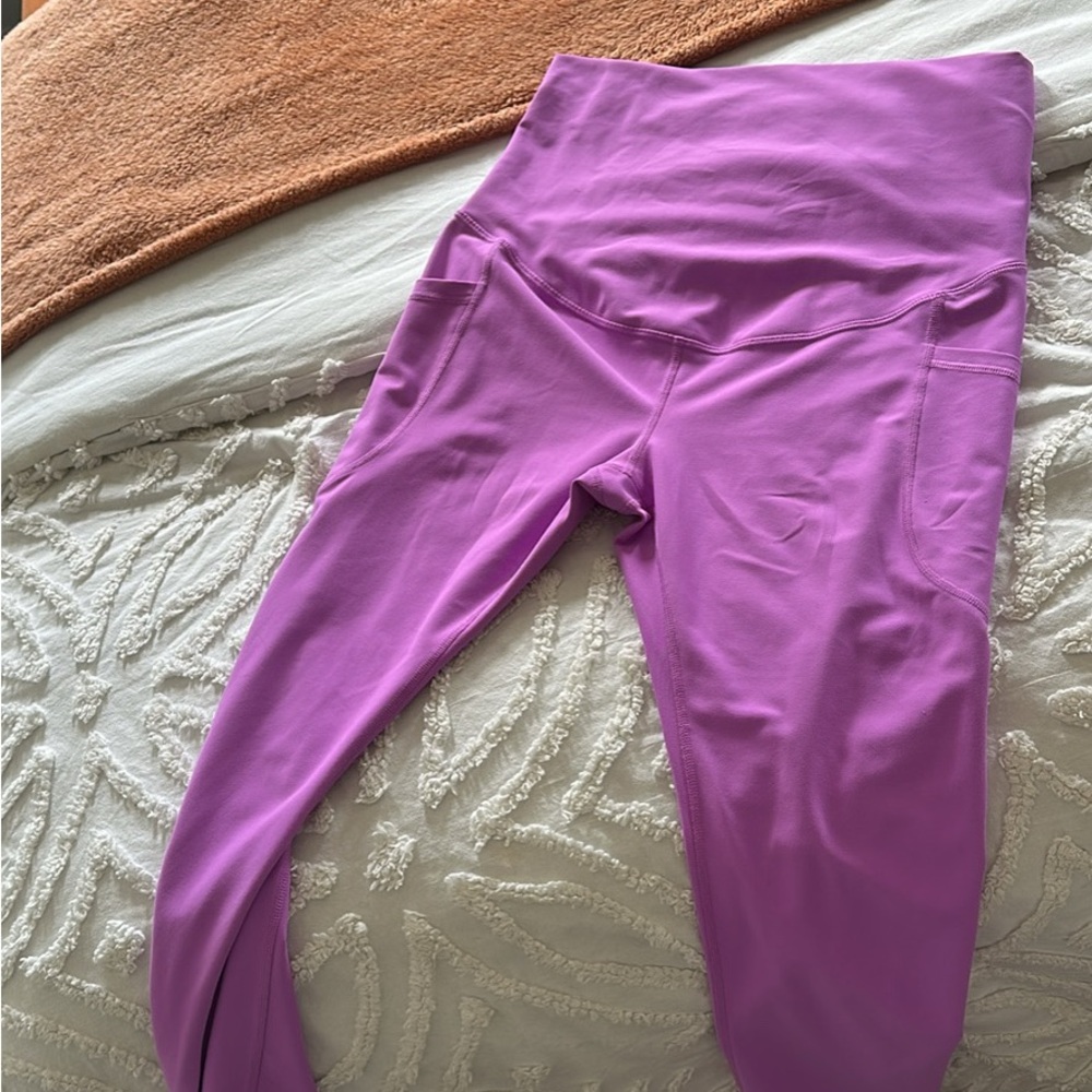 Womens High-Waist maternity Purple Active Leggings